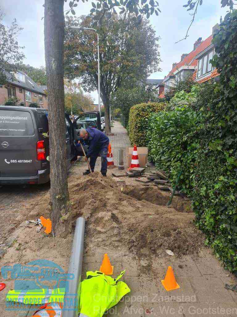 Graven riool Zaanstad
